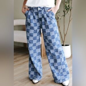 Boutique Blue checkered jeans